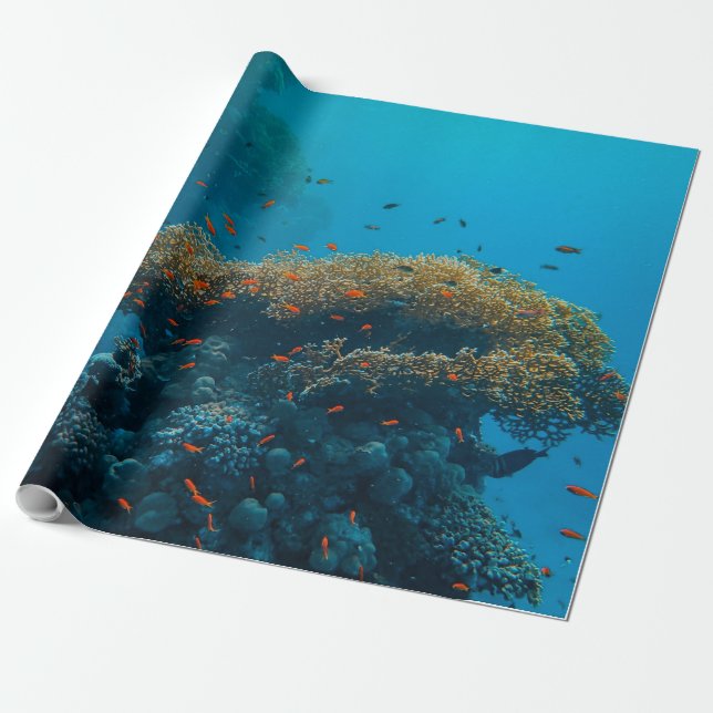 Hübsche Fische und Riffe Geschenkpapier (Ungerollt)