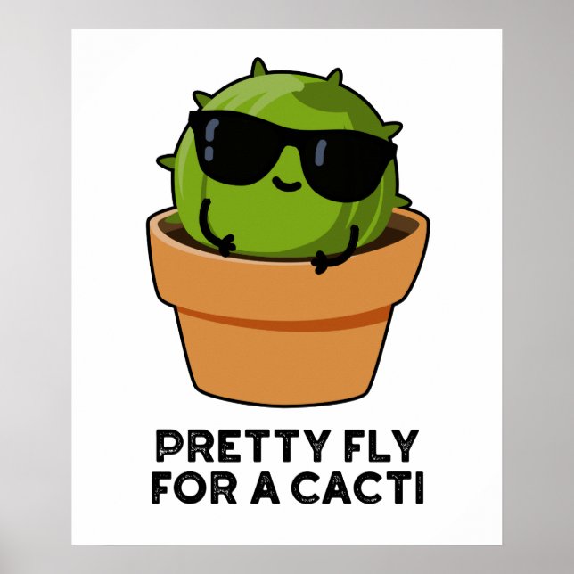Hübsche Fliege für einen Cacti Funny Cactus Pub Poster (Vorne)