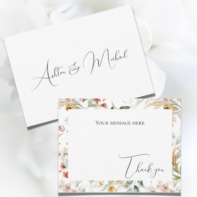 Hübsche Flora Flora Flair Flat Dankeschön Karte (Von Creator hochgeladen)