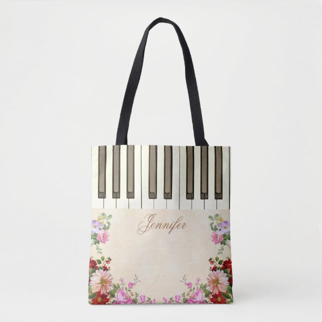 Hübsche Flora-Piano-Tragetaschen Tasche (Vorderseite)