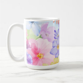 Hübsche florale Aquarelle Kaffeetasse