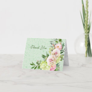 Hübsche florale Botanische Dankeschön-Karte Dankeskarte