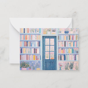Hübsche florale buchliebende Notizkarten Mitteilungskarte
