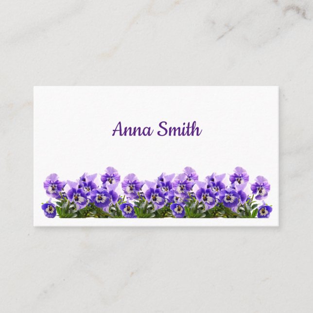 Hübsche florale Calling Cards Telefonnummerkarte (Vorderseite)
