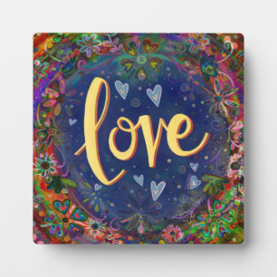 Hübsche florale Liebe Inspirivity Hearts Easel Fotoplatte