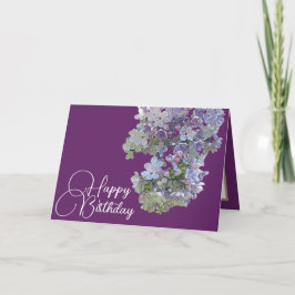 Hübsche florale Moderne Lilac Blume Lila Geburtsta Karte