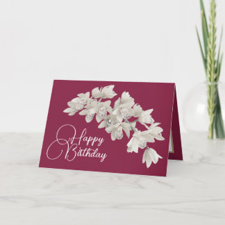 Hübsche florale Moderne Orchidee Blume Rosa Geburt Karte