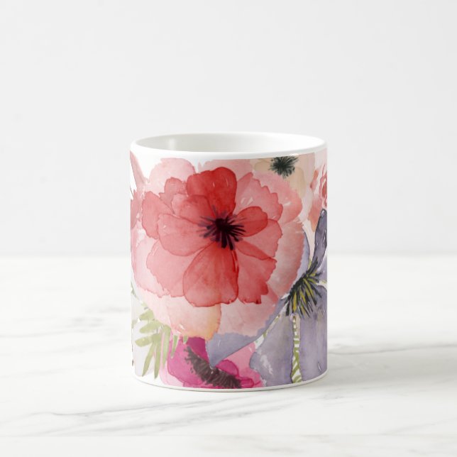 Hübsche florale Muttertagskarte Kaffeetasse (Mittel)