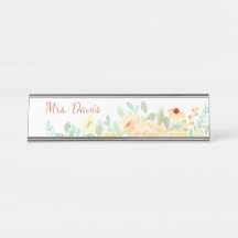 Hübsche florale Personalisierte Geschenklehrer