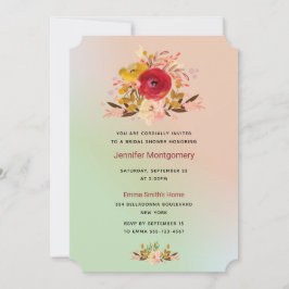 Hübsche florale Wildblumen Brautparty laden Einladung