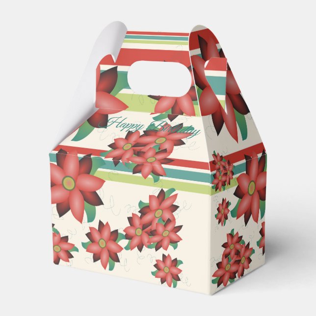 Hübsche Flower Guest-Bevorzugung Geschenkschachtel (Rückseite)