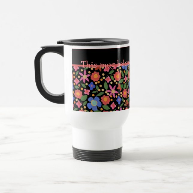 Hübsche Folklore Art Floral Reisebecher (Links)