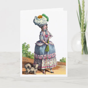 Hübsche französische Mode Zeichnend Dankeschön-Kar Dankeskarte