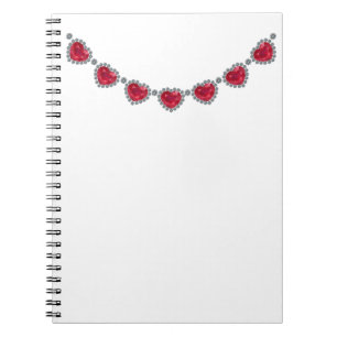 Hübsche Frauen-Rubin-Halskette Notizblock