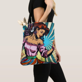 Hübsche Frauentänzerin Salsa Pop Art Tasche