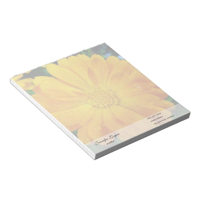 hübsche, frisch gelbe Blume Notizblock (angewinkelt)
