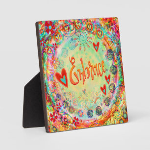 Hübsche fröhliche Embrace Inspirivity Plaque Fotoplatte