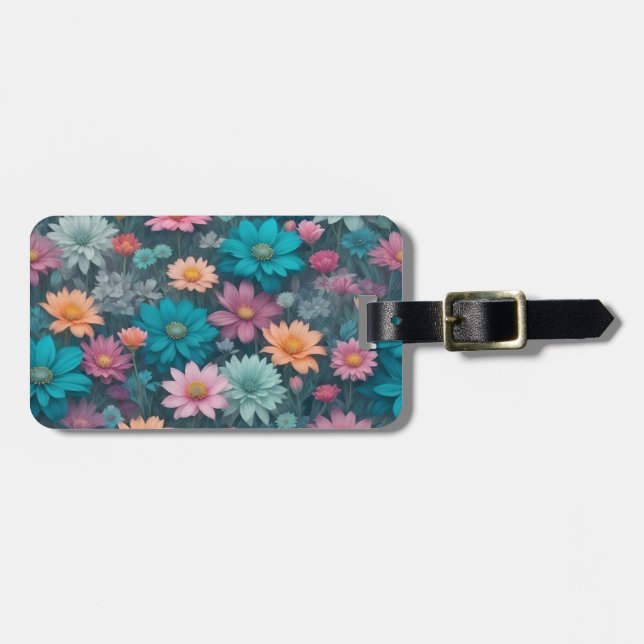 Hübsche Frühlingsblumen Gepäckanhänger (Vorderseite horizontal)