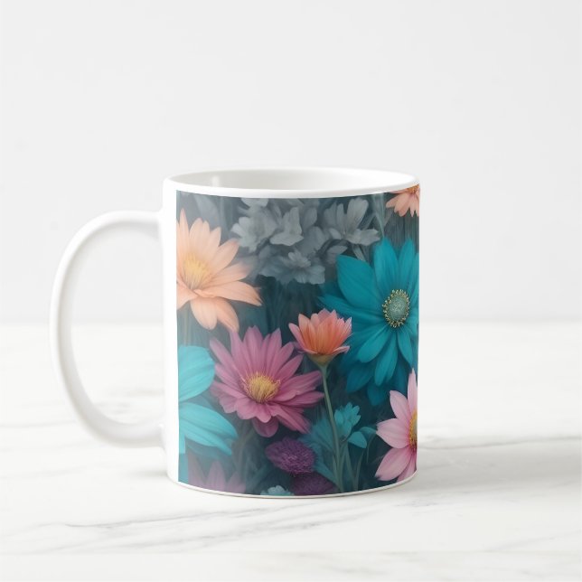 Hübsche Frühlingsblumen Kaffeetasse (Links)