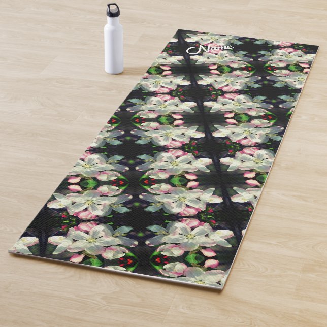 Hübsche Frühlingsblüten Personalisiert Yogamatte (Beispiel)