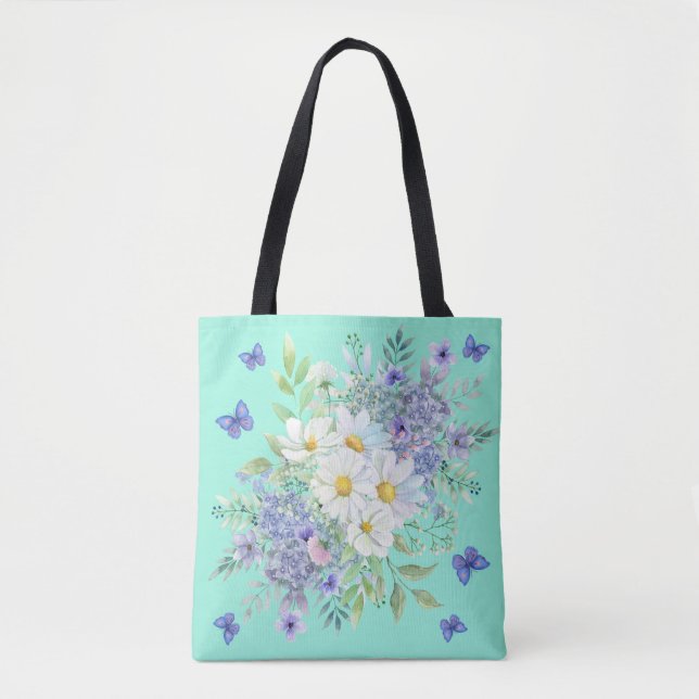 Hübsche Frühlingsfrüchte, Blüten und Schmetterling Tasche (Vorderseite)