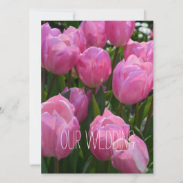 Hübsche Frühlingspinke Tulpe Blume Christlich Hoch Einladung