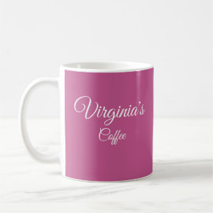 Hübsche Fuchsia Personalisiert Coffee Tasse