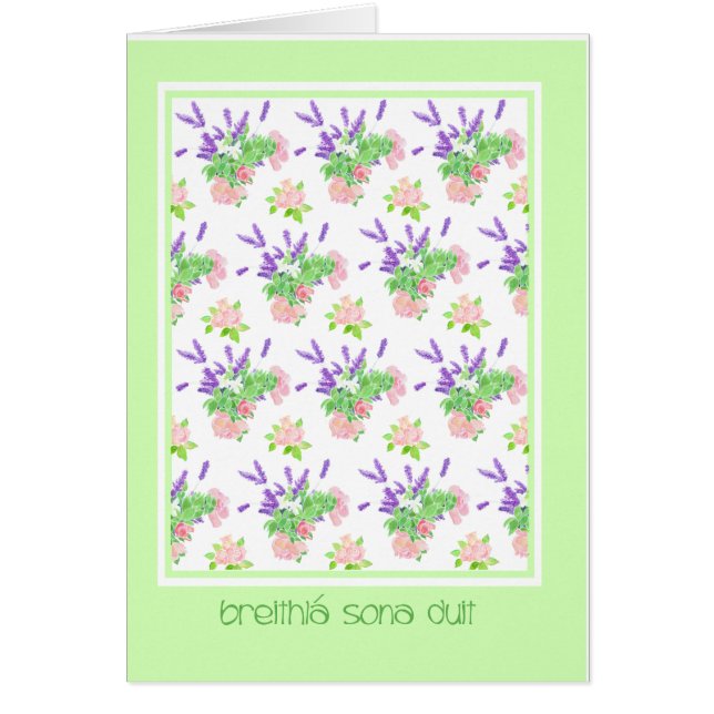 Hübsche Gälische Sprache Begrüßung Geburtstag (Vorne)