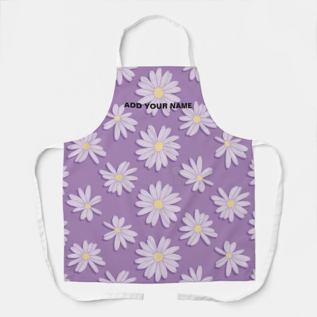 Hübsche Gänseblümchen-Blumen-Küchenschürze Schürze (Vorderseite)
