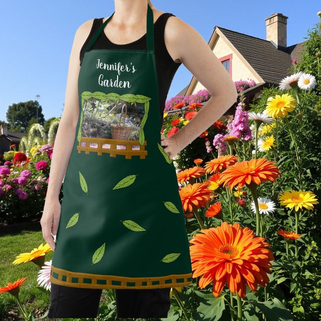 Hübsche Gartenliebhaber Pflanze Schürze (Pretty gardening, garden lover flower apron. You can add your own name to personalize.)