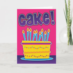 Hübsche Geburtstagskarte für Mann oder Frau - CAKE Karte