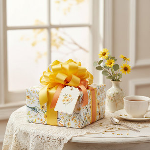 Hübsche gelbe Frühlingswildblumen Geschenkpapier