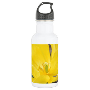 hübsche gelbe Tulpenblume. florale Naturgarten Trinkflasche
