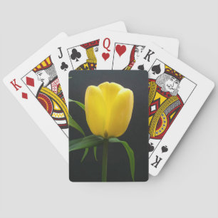 hübsche gelbe Tulpenblume Spielkarten