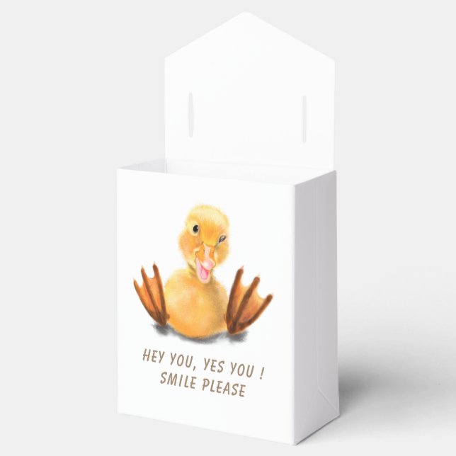 Hübsche Geschenkboxen mit Happy Yellow Duck - Läch Geschenkschachtel (Geöffnet)