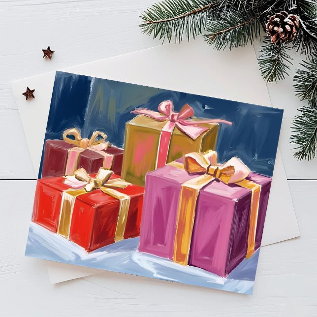 Hübsche Geschenke Aquarell Feiertagskarte (Von Creator hochgeladen)