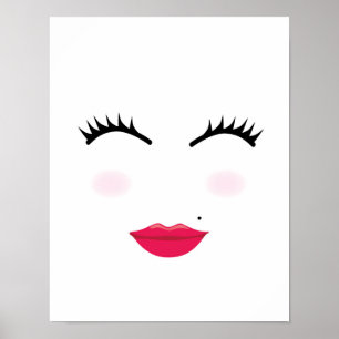 Hübsche Girl-Lashes Poster