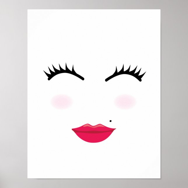 Hübsche Girl-Lashes Poster (Vorne)