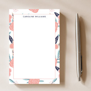 Hübsche Girl Niedlich Pink Blume Blumenname Post-it Klebezettel