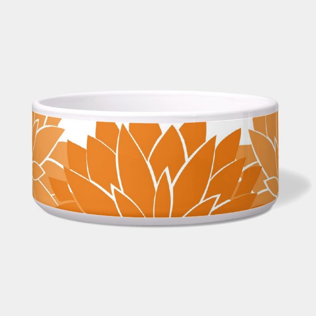 Hübsche Girl Orange Blume Blüten Blütendruck Napf (Vorderseite)