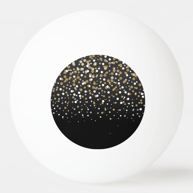 Hübsche Girly Gold Glitzer Dots Illustration Tischtennisball (Vorderseite)