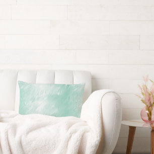 Hübsche Girly Mint und Ocean Aqua Blue Lendenkissen