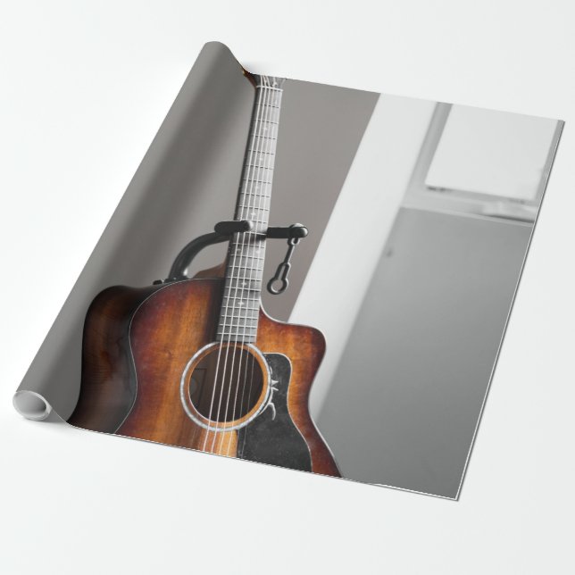 Hübsche Gitarre Geschenkpapier (Ungerollt)