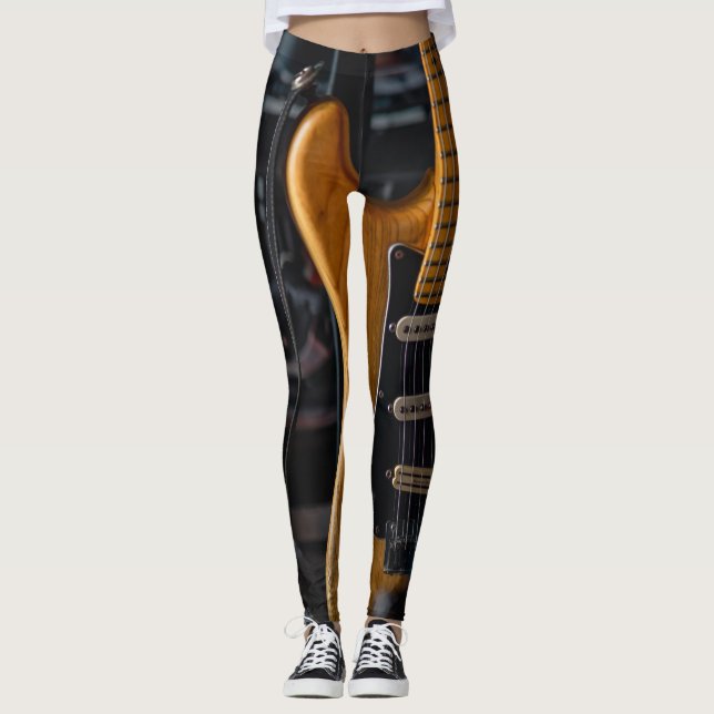 Hübsche Gitarre Leggings (Vorderseite)