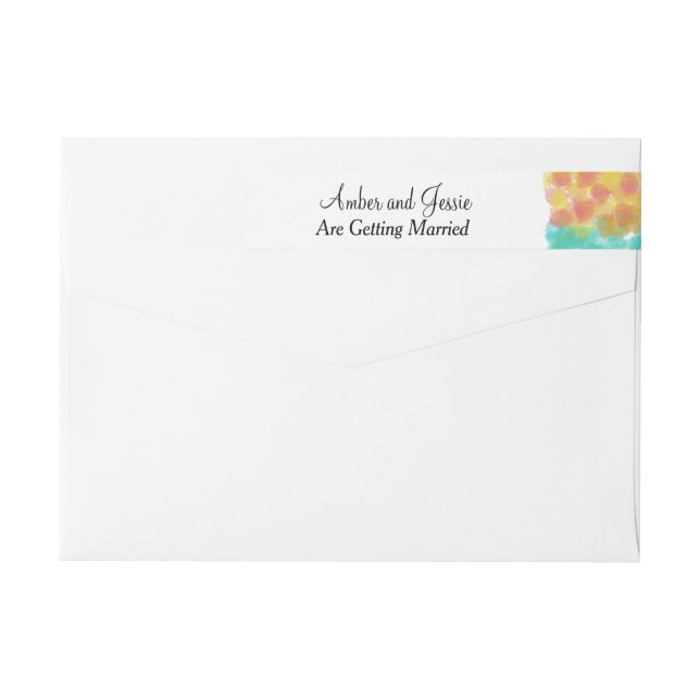 Hübsche Gouache Watercolor Hochzeit (Rückseite)