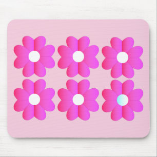 Hübsche Grafik-Grafik in Rosa-Blume Mousepad