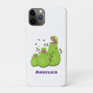 Hübsche grüne Fleischfresser-Pflanze Cartoon Case-Mate iPhone Hülle