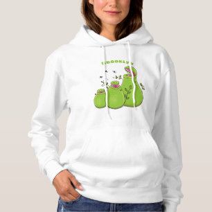Hübsche grüne Fleischfresser-Pflanze Cartoon Hoodie