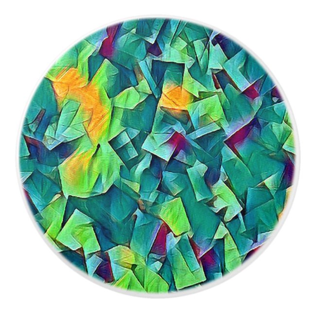 Hübsche grüne Mosaiktür oder Schublade Keramikknauf (Vorderseite)