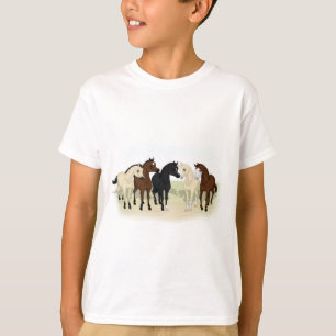 Hübsche Gruppe von Foals Baby Pferde T-Shirt